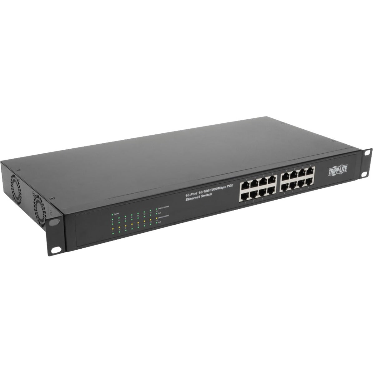 Tripp Lite NG16POE Unmanaged Network Gigabit Ethernet Switch with POE, 16-Port 10/100/1000 Mbps 1U