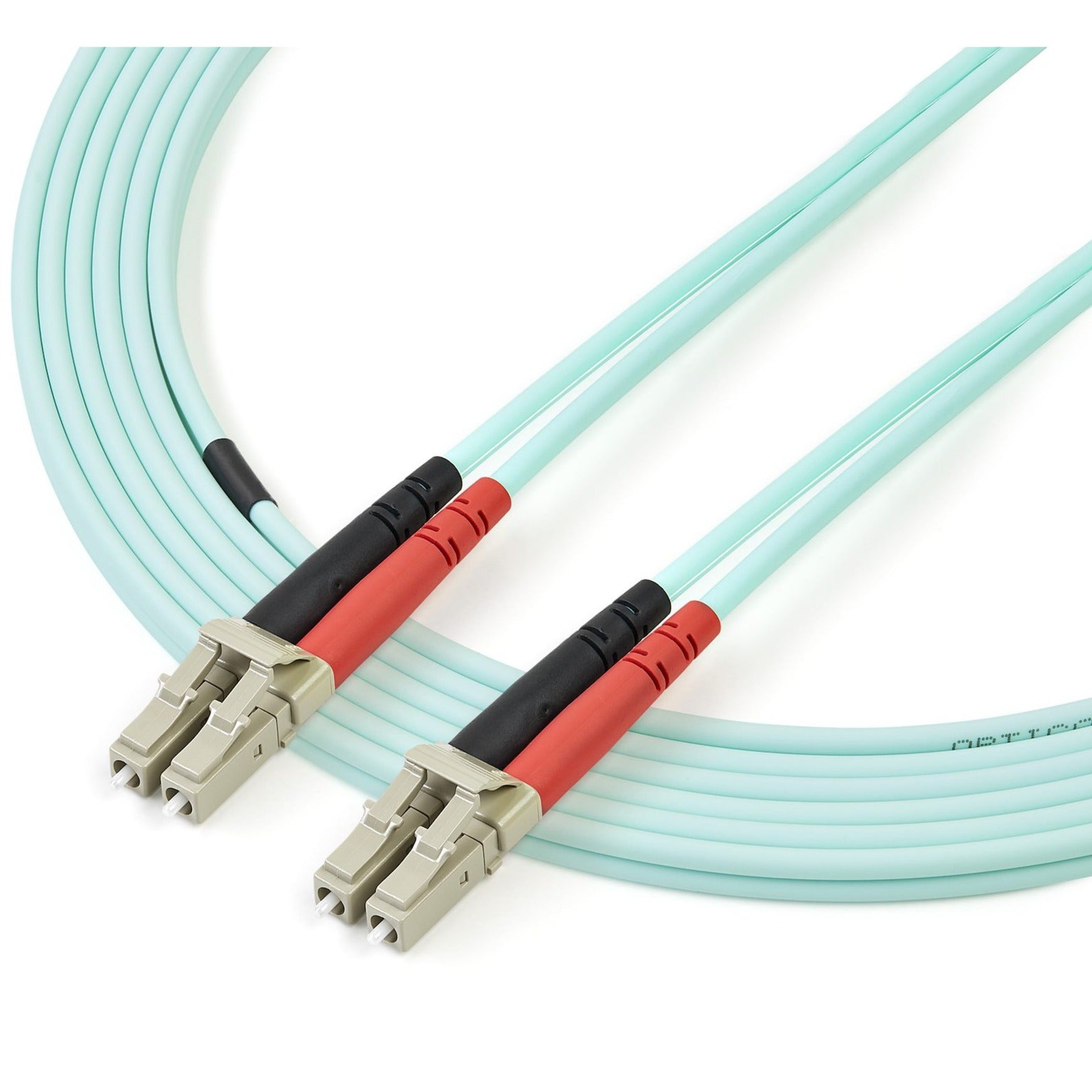 StarTech.com 450FBLCLC3 Fiber Optic Duplex Patch Network Cable, 9 ft, 100 Gb, 50/125, OM4 Fiber, LC to LC Fiber Patch Cable