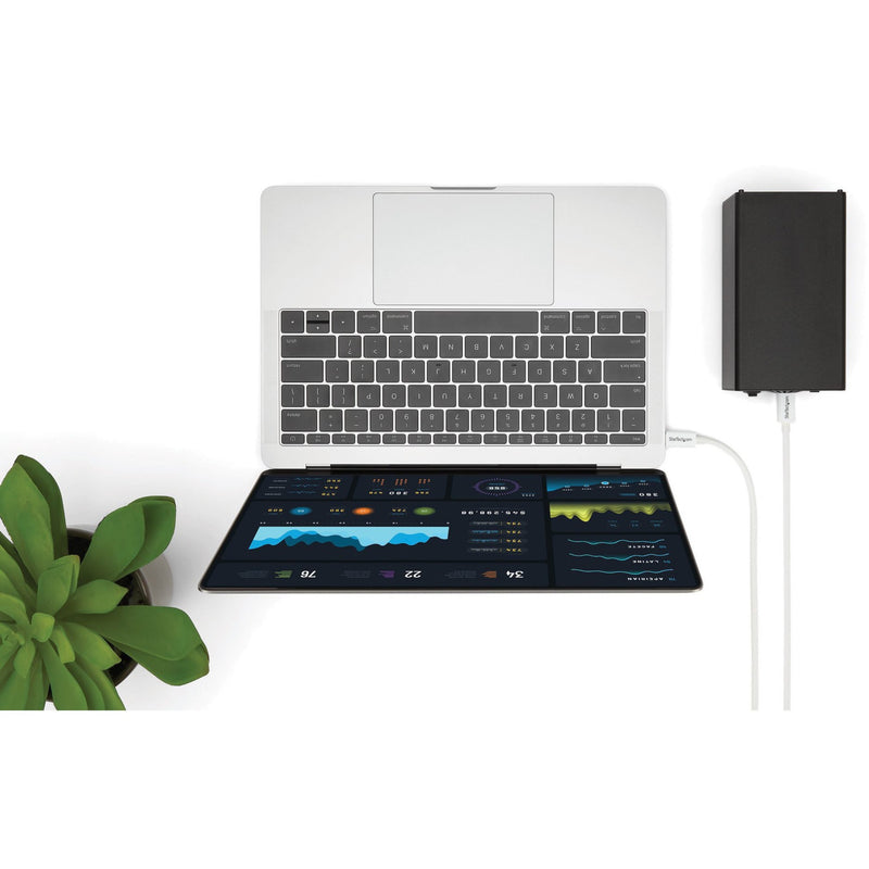 Laptop charging and external device connection using Thunderbolt 3 cable