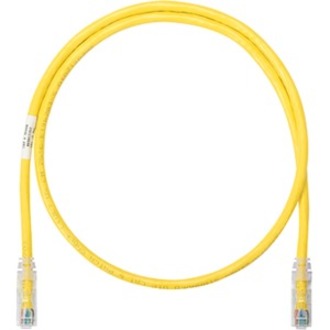 Panduit NK6APC3YL NetKey 类别.6a F/UTP 补丁网络电缆 3 英尺 无卤素 PoE+ 免打结 防张力 透明引导 黄色 潘迪特