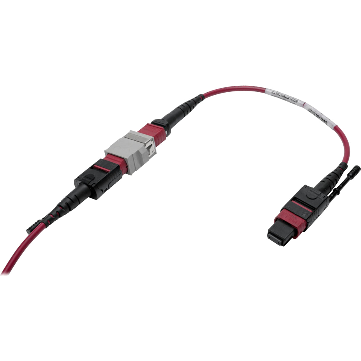 Tripp Lite N846-08N-C2B Fiber Optic Duplex Patch Network Cable, 8" Length, 100 Gbit/s Data Transfer Rate, Magenta