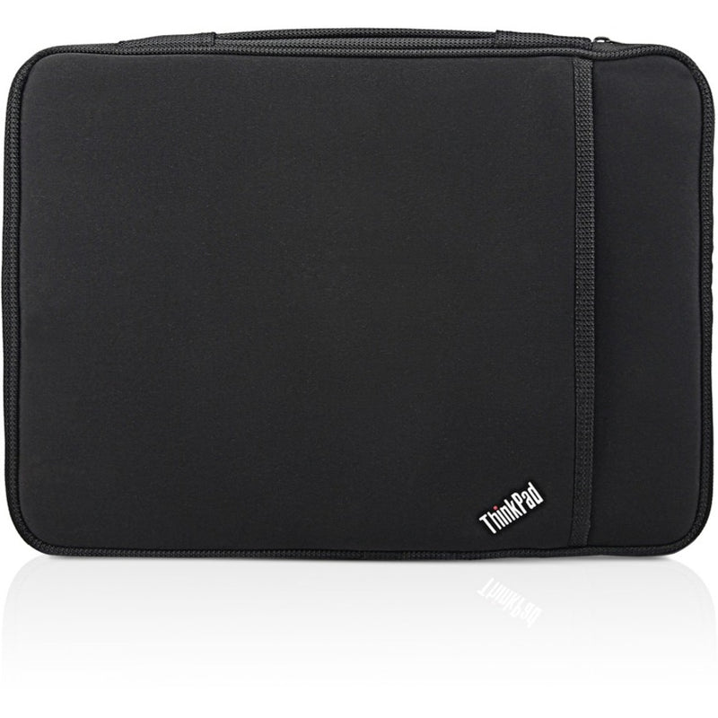 Front view of black ThinkPad sleeve showing minimal design elements