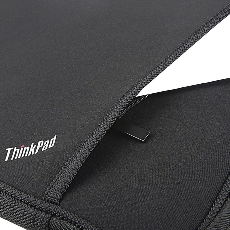 Close-up detail of ThinkPad sleeve showing material texture and stitching