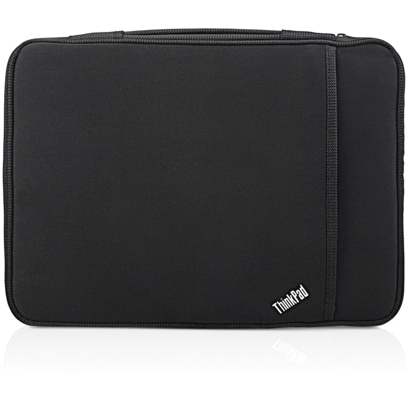 Full view of black ThinkPad sleeve showing minimal design and branding