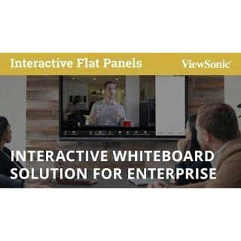 ViewSonic IFP6550 65" 4K Ultra HD Interactive Flat Panel, 20-point Multi-touch Screen, 350 nits, HDMI, VGA, RS232, RJ45, USB