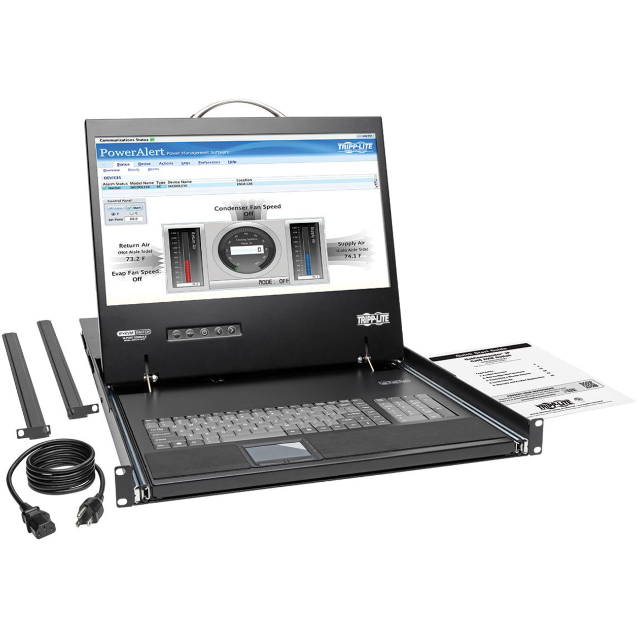 Tripp Lite NetCommander KVM console with included accessories and mounting hardware-alternate-image4