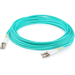 AddOn 15m LC/LC OM4 Duplex Fiber Patch Cable, Network Cable, Multi-mode 50/125µm, 10Gbit/s Data Transfer, Male/Male Aqua Connectors, Riser-Rated - ADD-LC-LC-15M5OM4 (Lifetime Warranty)