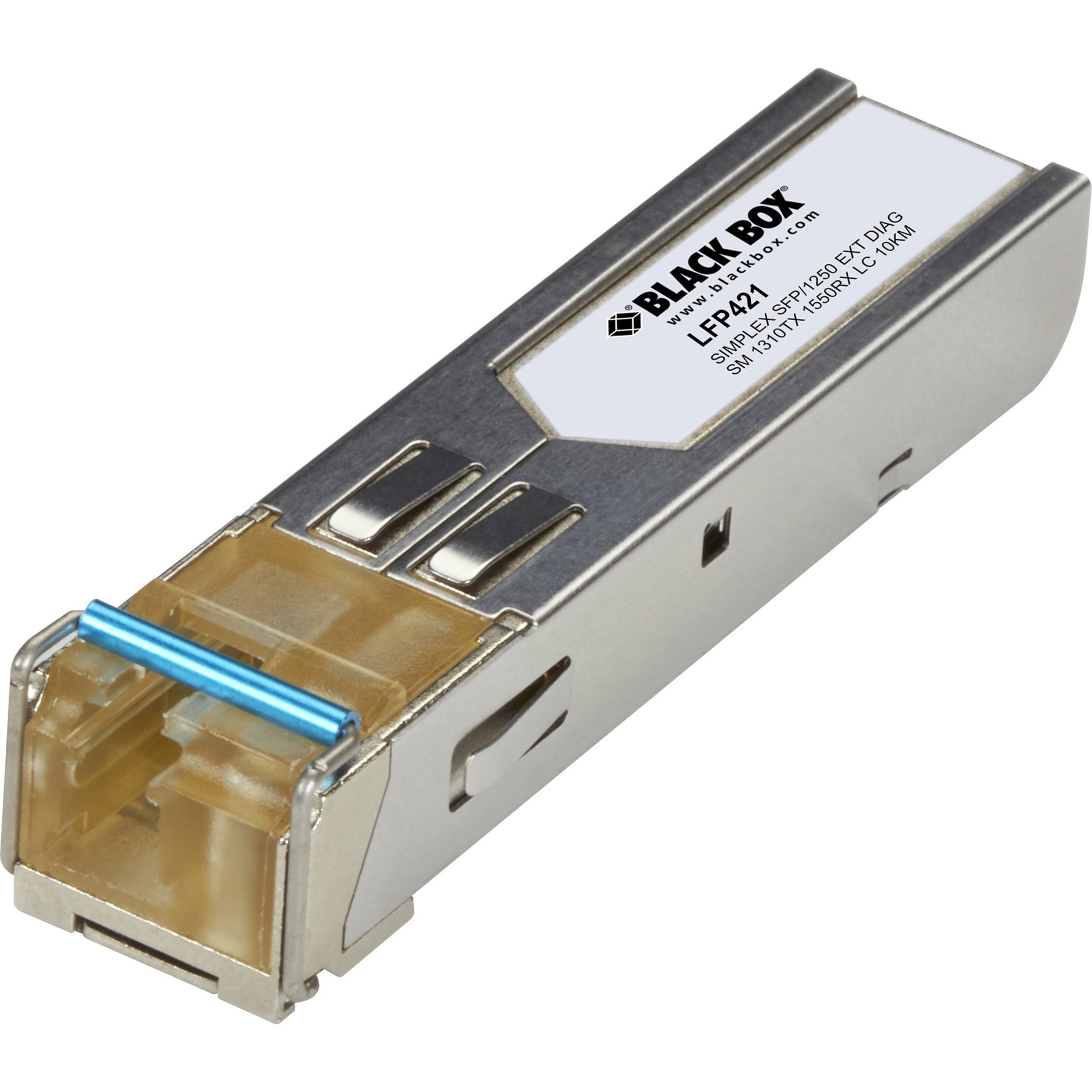 Black Box LFP421 SFP (mini-GBIC) Module, 1000Base-X Gigabit Ethernet, Single-mode Optical Fiber