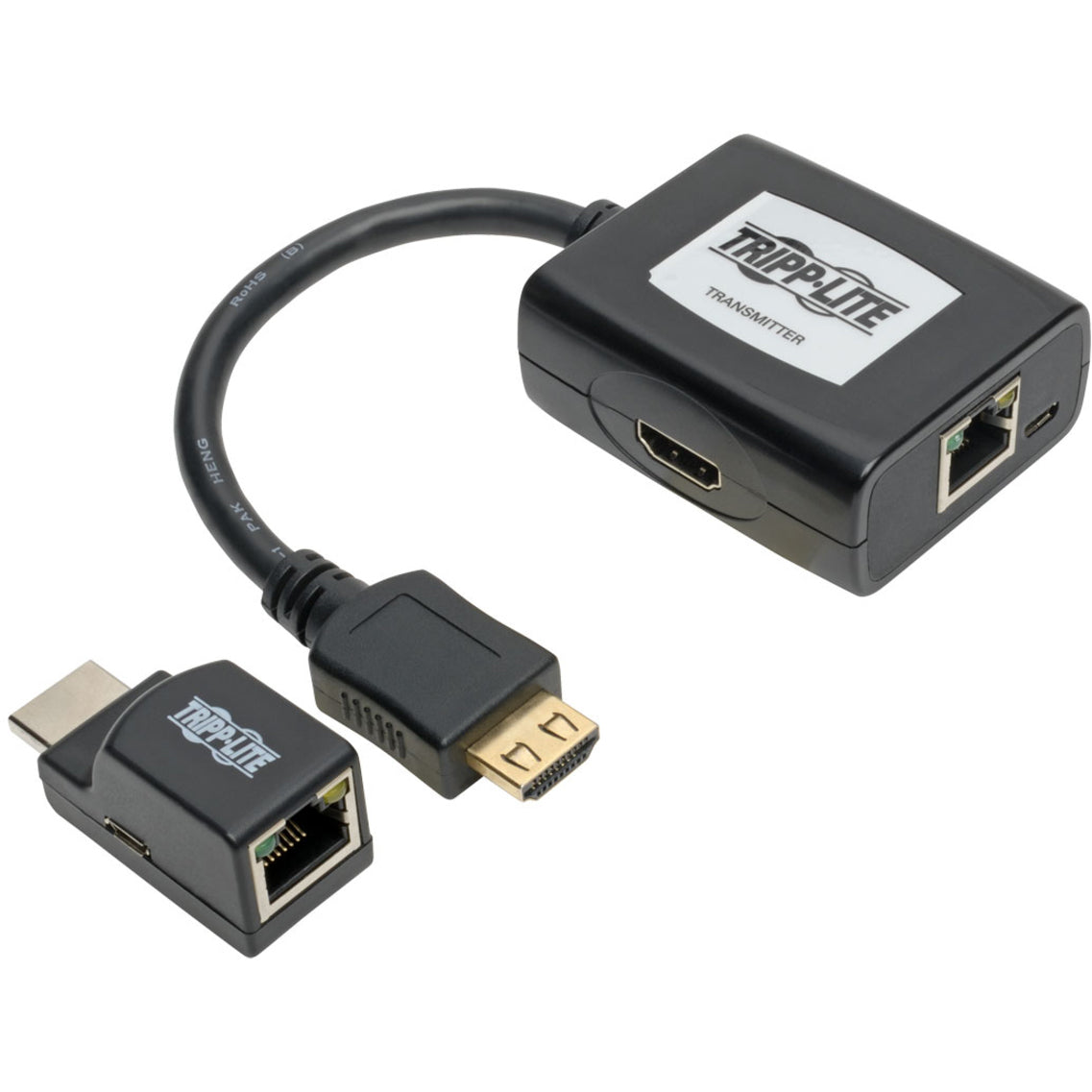 Tripp Lite B126-1P1M-U-POC HDMI over Cat5/Cat6 Extender Kit Power over Cable 1080p @ 60 Hz TAA  Tripp Lite B126-1P1M-U-POC HDMI over Cat5/Cat6 Extender Kit Strøm over Kabel 1080p @ 60 Hz TAA