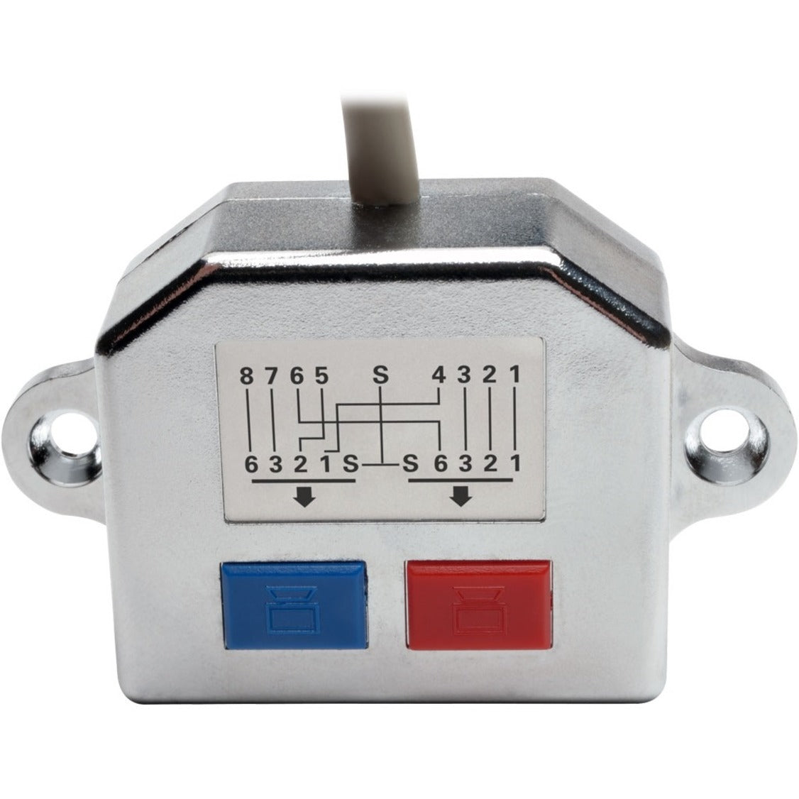 Close-up of N035-001 splitter wiring diagram showing pin configuration and colored port indicators-alternate-image2