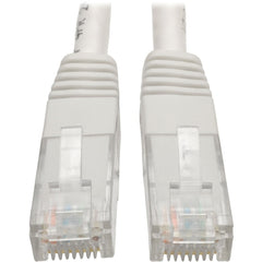 Tripp Lite Premium RJ-45 Network Cable, 1ft White, 1 Gbit/s Data Transfer, Gold-Plated Connectors, Strain Relief, Supports Computers, Printers, Gaming Consoles - N200-001-WH (Lifetime Warranty)