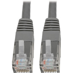 สายแพทช์เครือข่าย RJ-45 พรีเมียม Tripp Lite N200-005-GY 5 ฟุต อัตราการถ่ายโอนข้อมูล 1 กิกะบิต/วินาที สีเทา