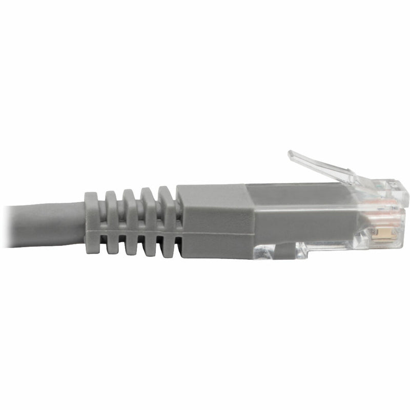 Side profile of RJ45 connector showing strain relief boot design