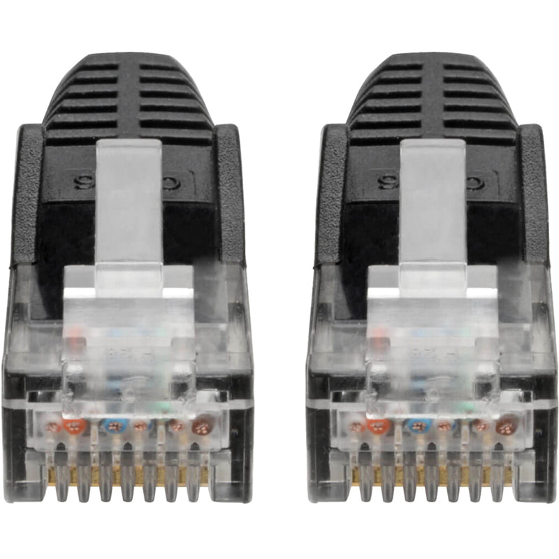 Front view of RJ45 connector contacts showing pin arrangement and gold plating