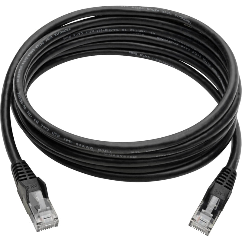 Full length view of 8-foot Cat6 network cable with connectors