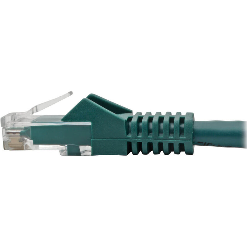 Close-up side view of RJ45 connector showing slim profile design