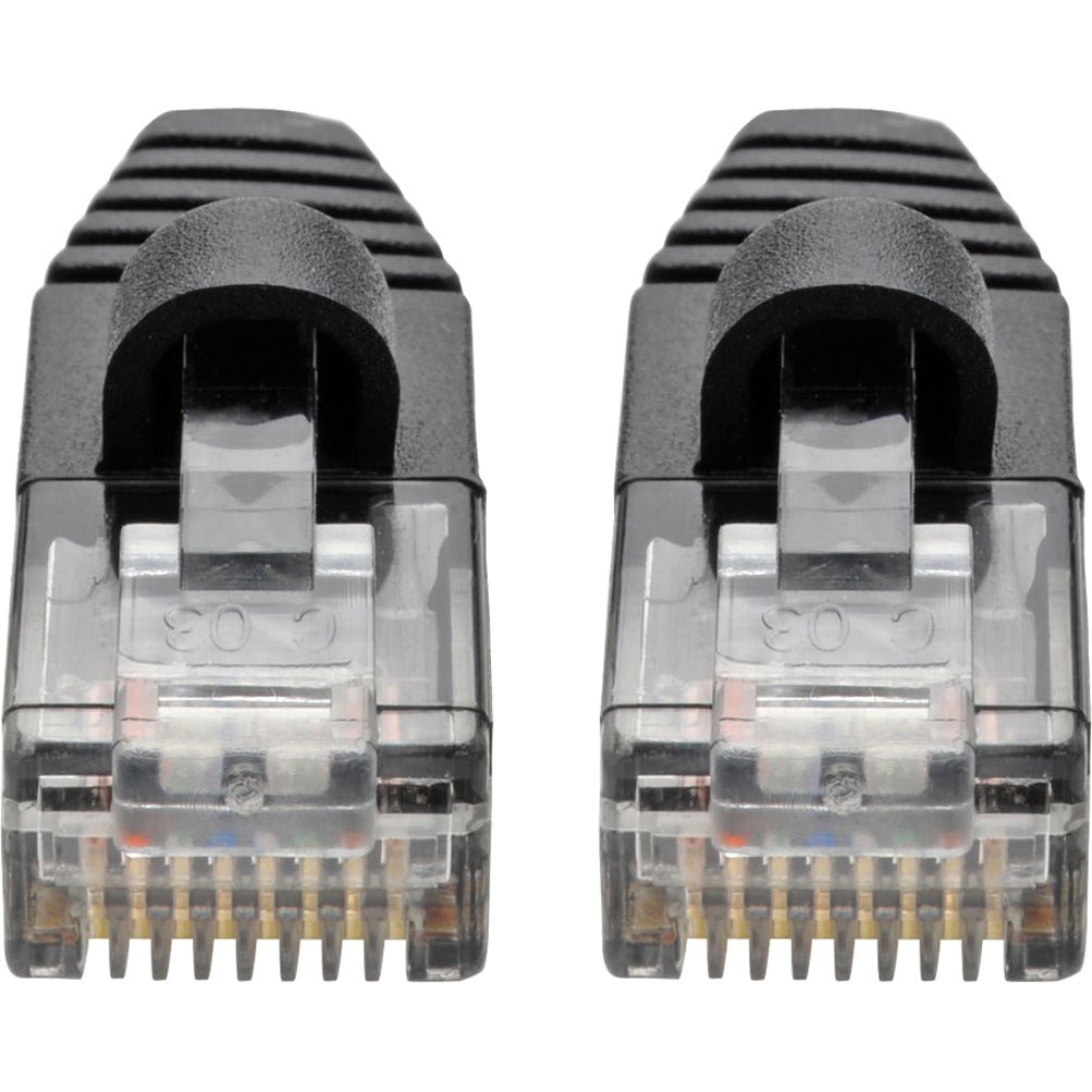 トリップライト N261-S05-BK ギガビット Cat.6a UTP パッチネットワークケーブル、5 フィート、成形済み、ストランデッド、スナッグレス、10 Gbit/s