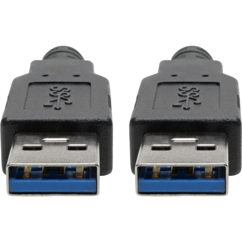 Detailed macro shot of USB 3.0 connectors showing gold contacts and blue internal components