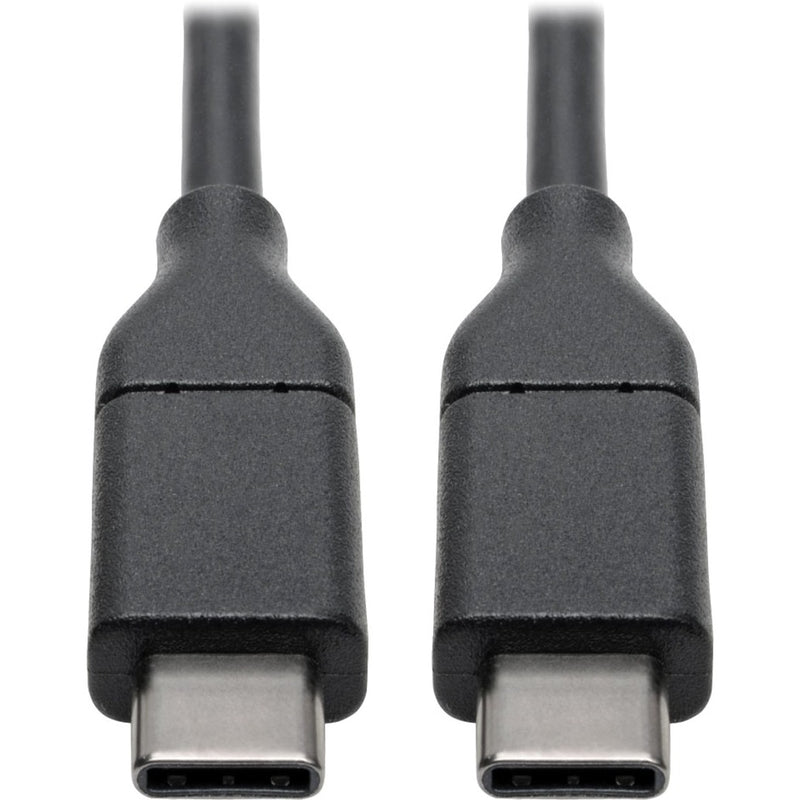 Close-up view of two USB Type-C connectors showing gold-plated contacts and nickel-plated housing