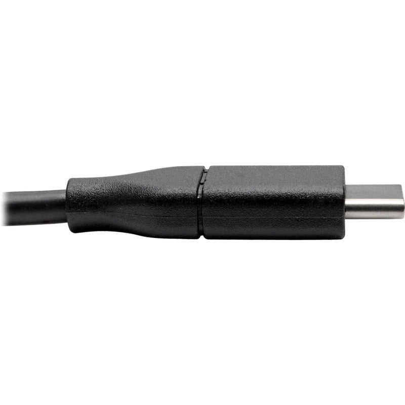 Side profile of USB-C connector showing strain relief design