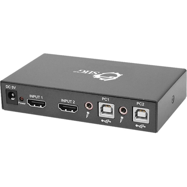 SIIG CE-KV0011-S2 2x1 USB HDMI KVM Switch - 4Kx2K, 3-Year Warranty, USB and HDMI Ports, 6 USB Ports, 3 HDMI Ports