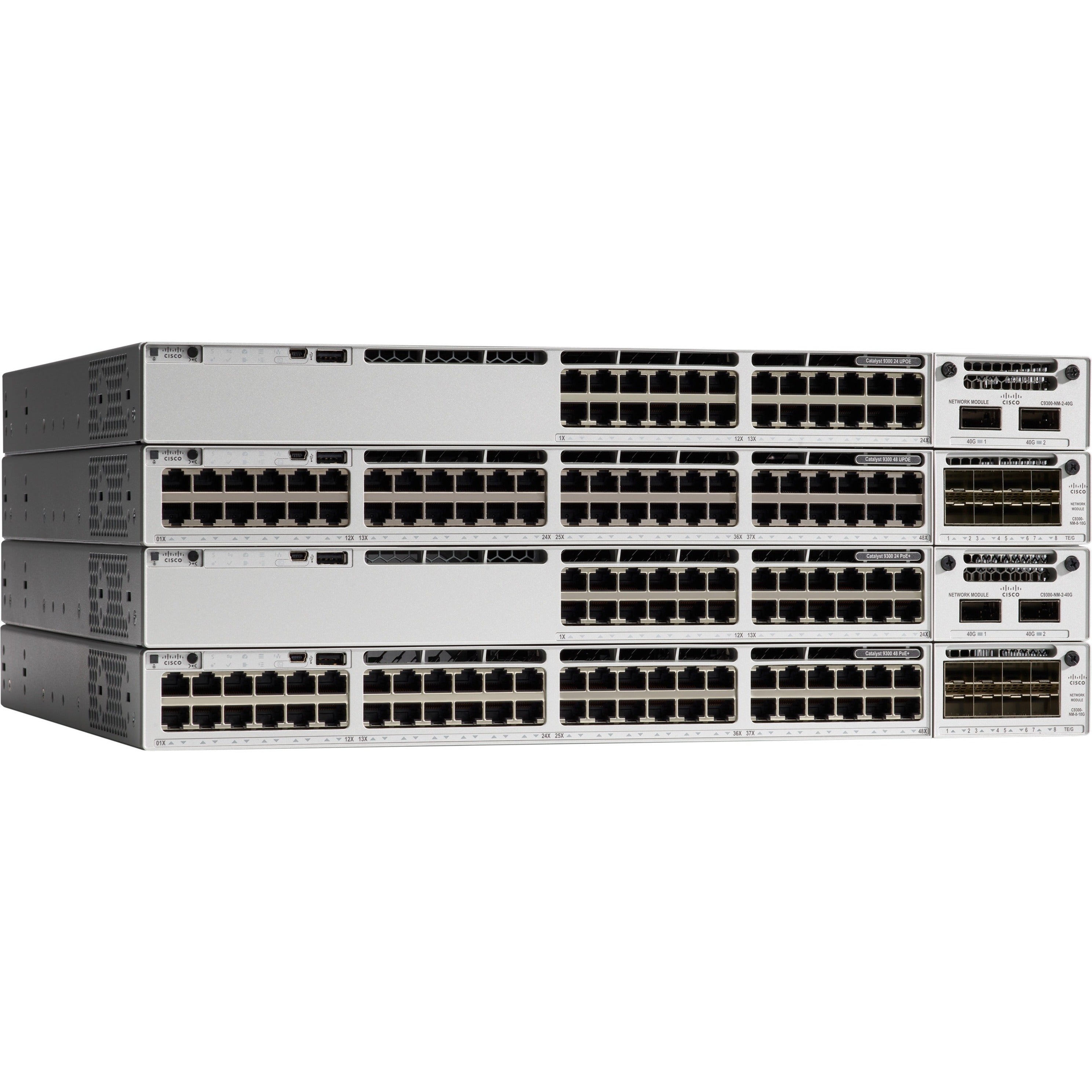Marca: Cisco Switch de Ethernet PoE+ de 24 puertos Catalyst 9300 Network Advantage.