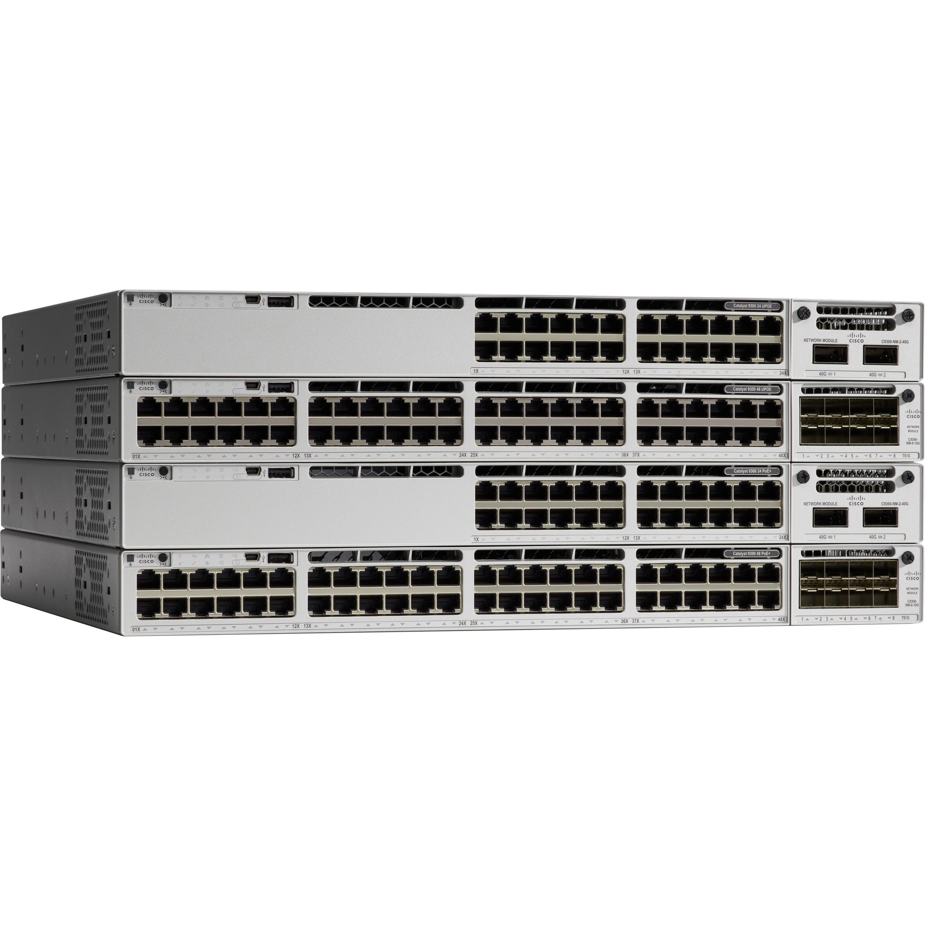 思科 C9300-24UX-A Catalyst C9300-24UX 以太网交换机，24 x 千兆以太网络，可管理，机架式安装 - 思科 (Cisco)
