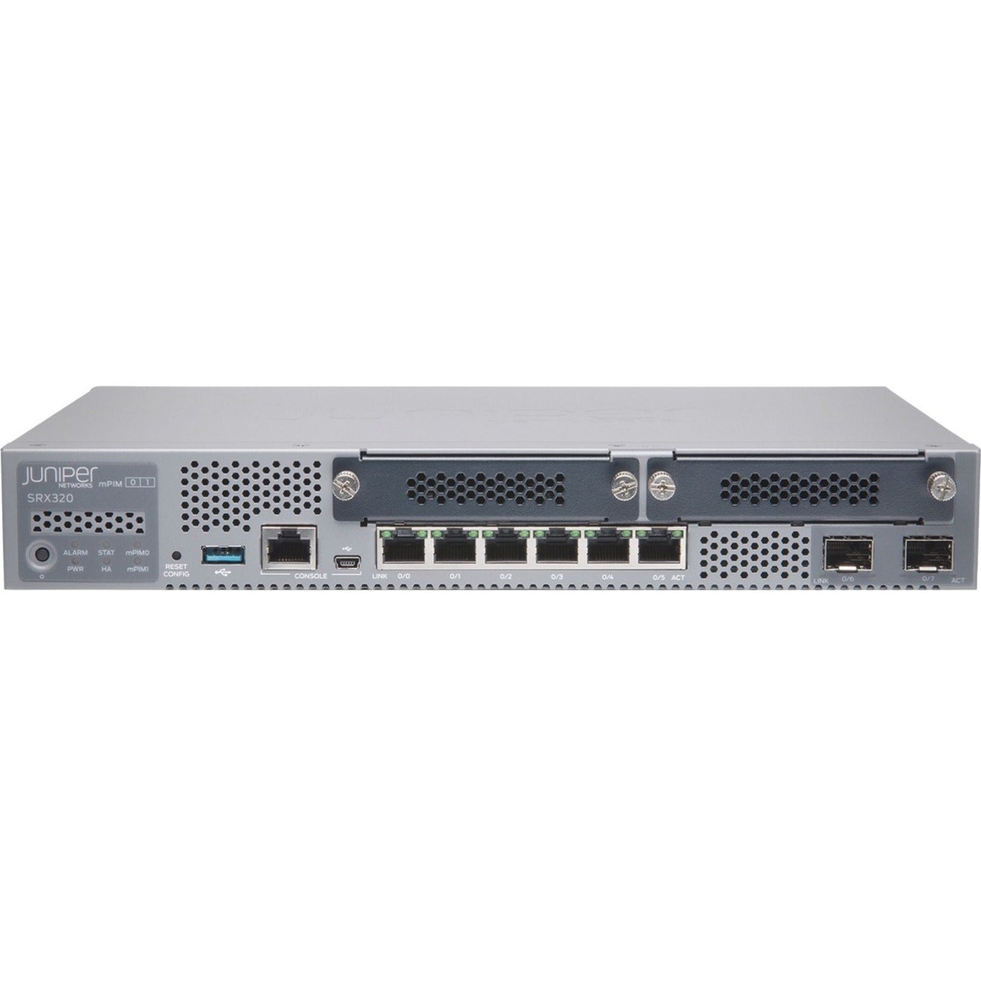 Juniper SRX320-SYS-JB SRX320 Router, Gigabit Ethernet, 6 Ports, 4 Expansion Slots