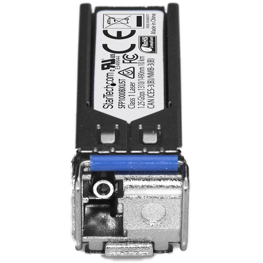 StarTech.com MSA Compliant 1000Base-BX SFP (Upstream) - Gigabit SFP Module - Single-mode SFP - LC - 10 km (6.2 mi) - 1310nmTx/1490nmRx (SFP1000BXUST)