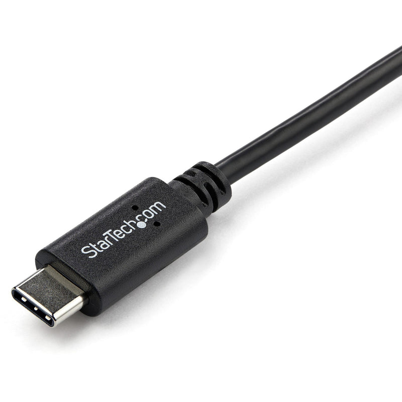 Detailed view of StarTech.com USB-C connector showing standard design and build quality