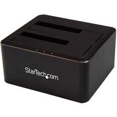 StarTech.com SDOCK2U33V สถานีเชื่อมต่อ HDD แบบ Dual-Bay สำหรับ 2x 2.5/3.5" SATA SSDs/HDDs - USB 3.0 การถ่ายโอนข้อมูลและการสำรองข้อมูลที่ง่าย