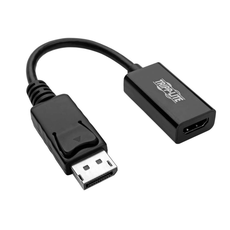 Tripp Lite DisplayPort to HDMI adapter showing male DisplayPort connector and female HDMI port