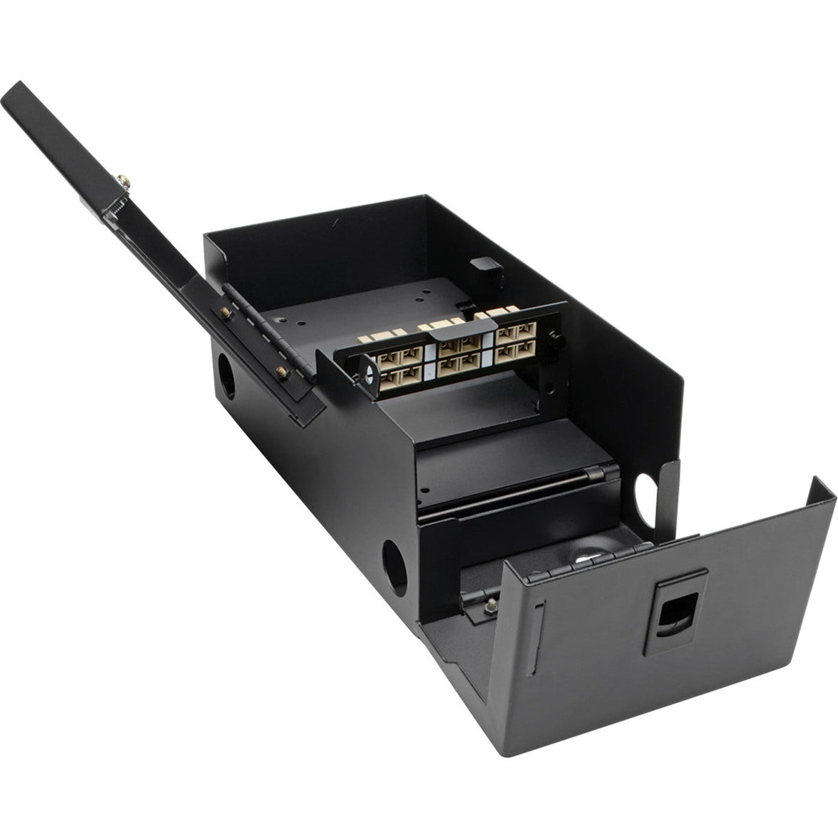 Tripp Lite N492-WM2-BK Wall-Mount - Montaggio a parete Fiber Optic Distribution Enclosure - Contenitore di distribuzione in fibra ottica  2-Panel Capacity - Capacità di 2 pannelli Black - Nero