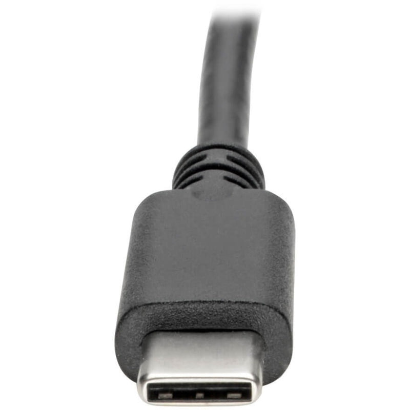 Macro shot of USB-C connector showing detail