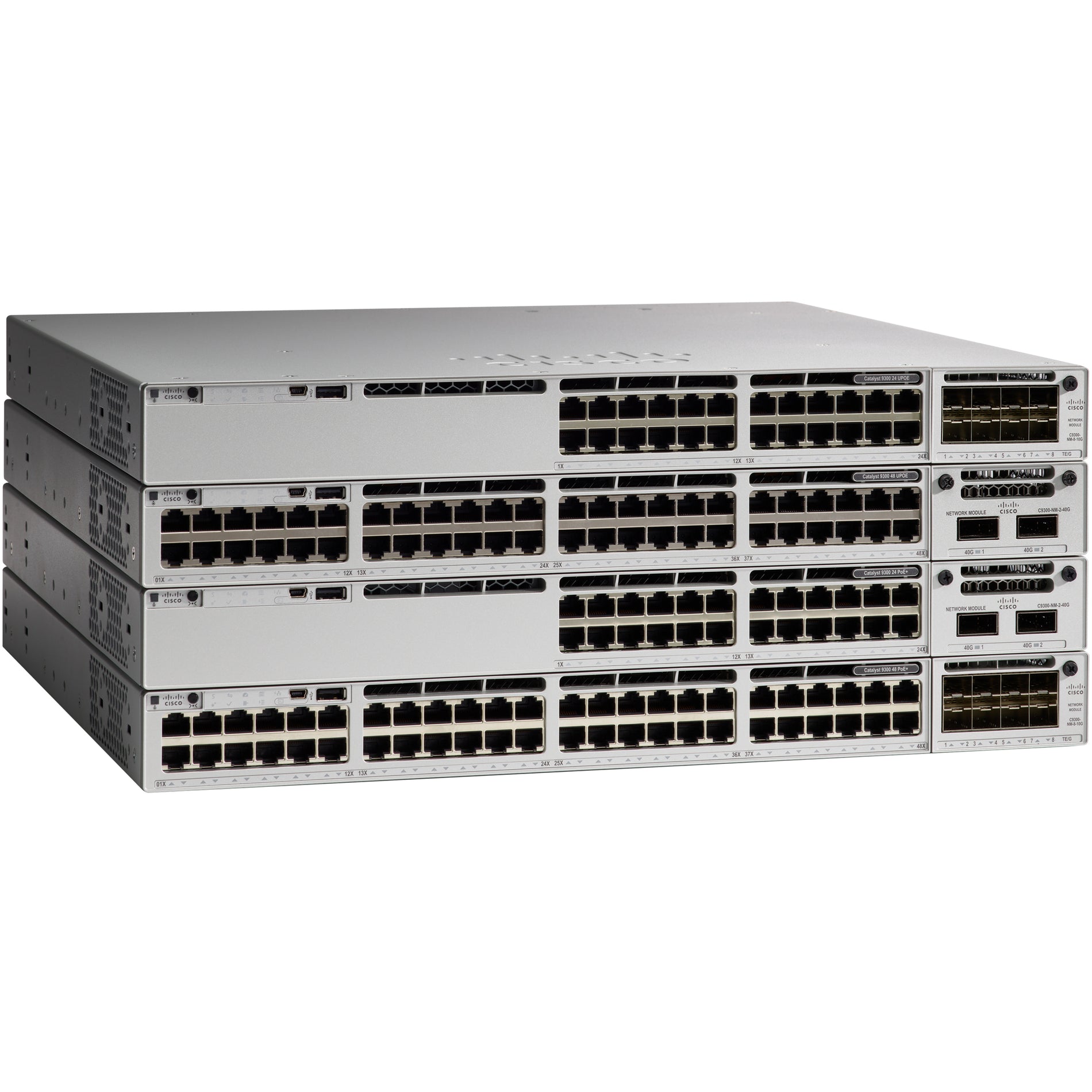 Cisco C9300-48UXM-A Catalyst Ethernet Switch, 48 x Gigabit Ethernet Network, Power Supply, Manageable