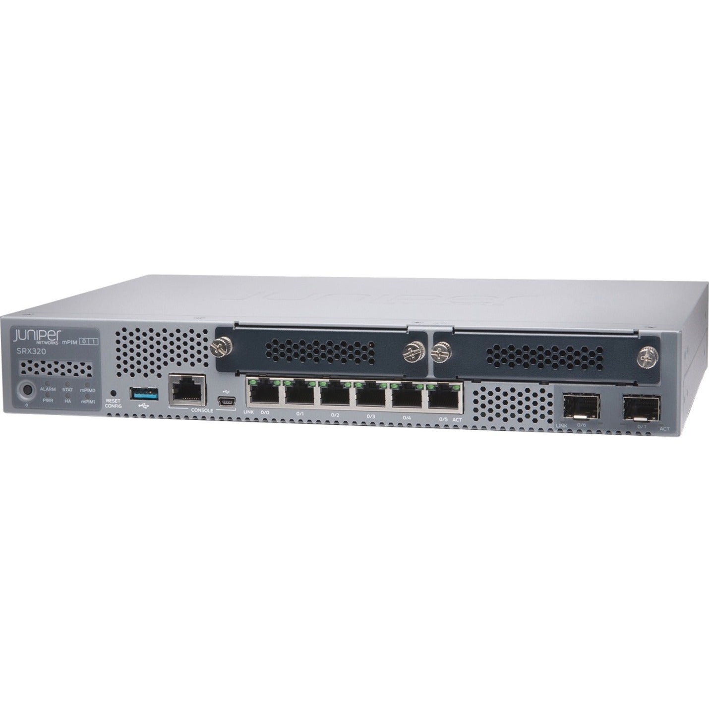 Marca: Juniper  Juniper SRX320-SYS-JB-P Enrutador Ethernet Gigabit 4 Ranuras de Expansión 6 Puertos