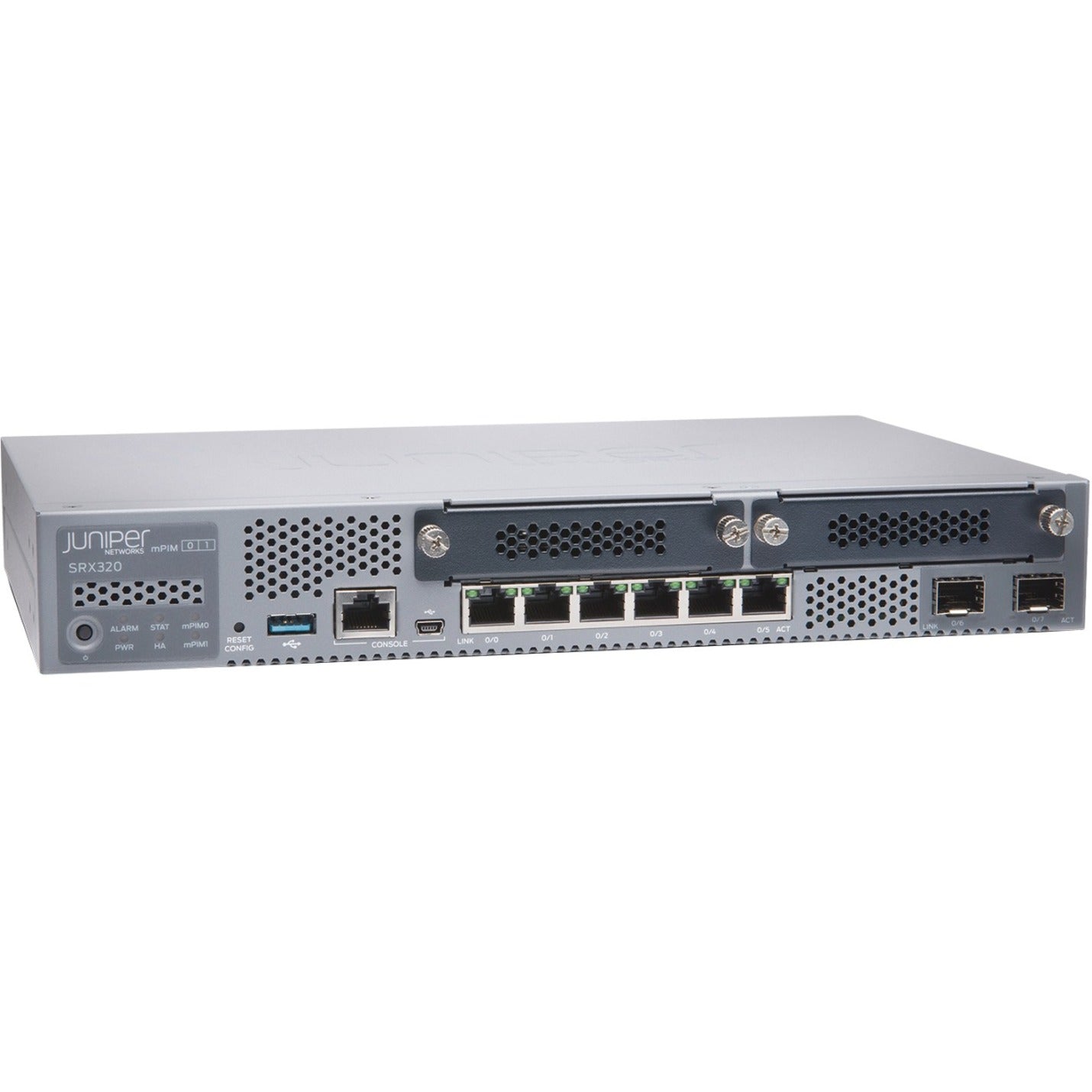 Marca: Juniper  Juniper SRX320-SYS-JB-P Enrutador Ethernet Gigabit 4 Ranuras de Expansión 6 Puertos