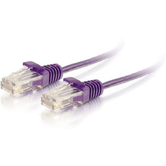 C2G 01181 Câble Ethernet Cat6 Slim Snagless de 3 pieds Violet UTP Moulé Garantie à Vie