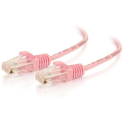 C2G 01190 สายแพตช์อีเธอร์เน็ตประเภท Cat6 ขนาด 1 ฟุต แบบมีปีกป้องกัน สีชมพู รับประกันตลอดอายุการใช้งาน ผลิตในประเทศจีน