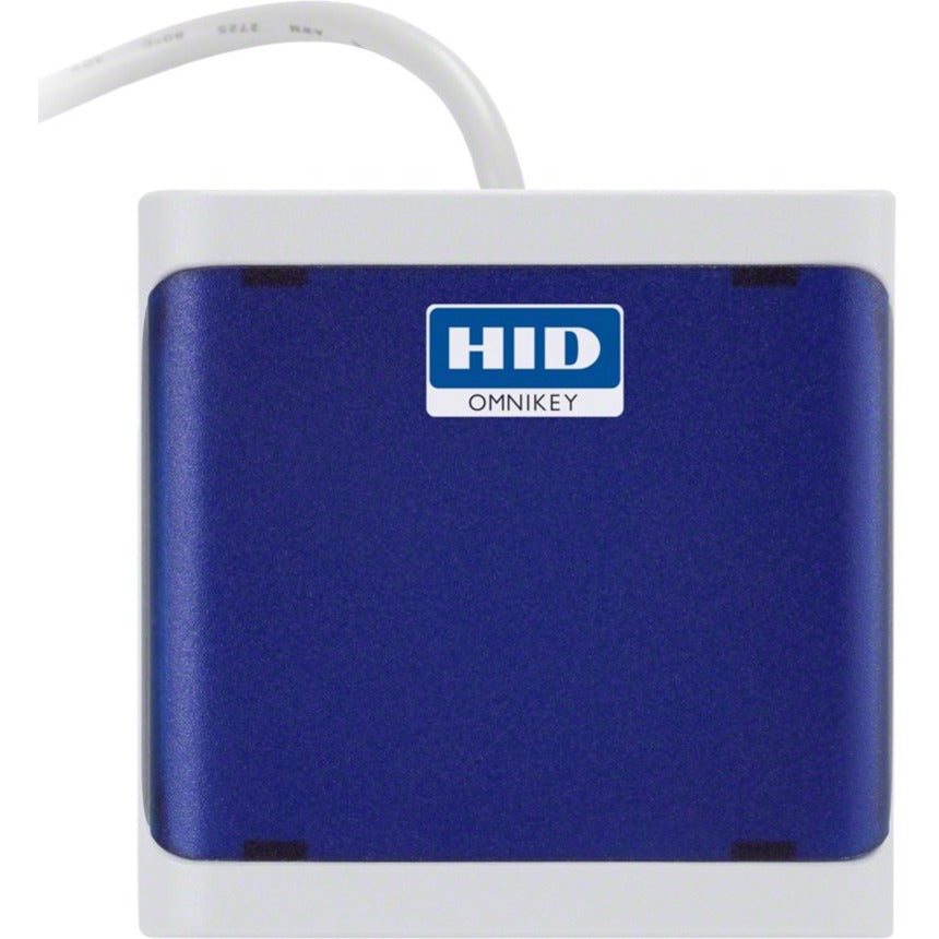 قارئ بطاقات ذكي النوع OMNIKEY 5023 من HID، USB 3.0 النوع A، لا اتصالي، ضمان لمدة سنتين، رمادي فاتح، أزرق داكن