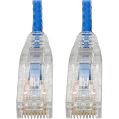 Tripp Lite N201-S6N-BL Câble de raccordement Cat6 Gigabit Snagless Moldé Slim UTP (RJ45 M/M) Bleu 15 cm.