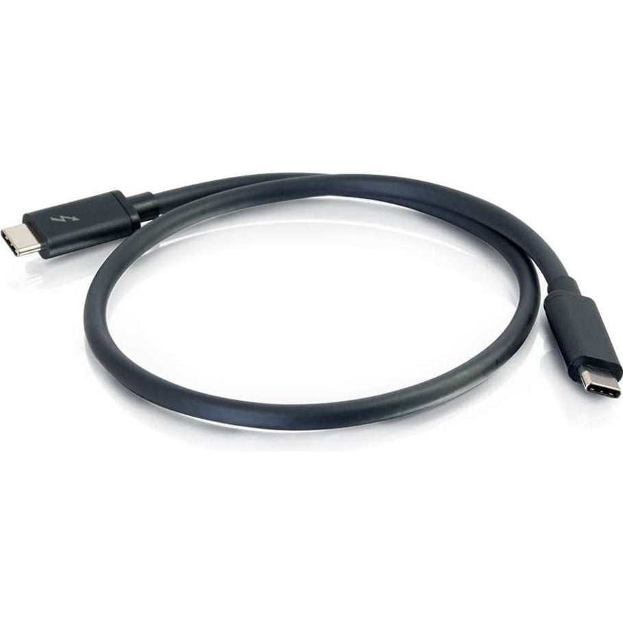 C2G 28842 6ft Thunderbolt 3 USB C Cable - 20Gbps, 100W, Black, M/M