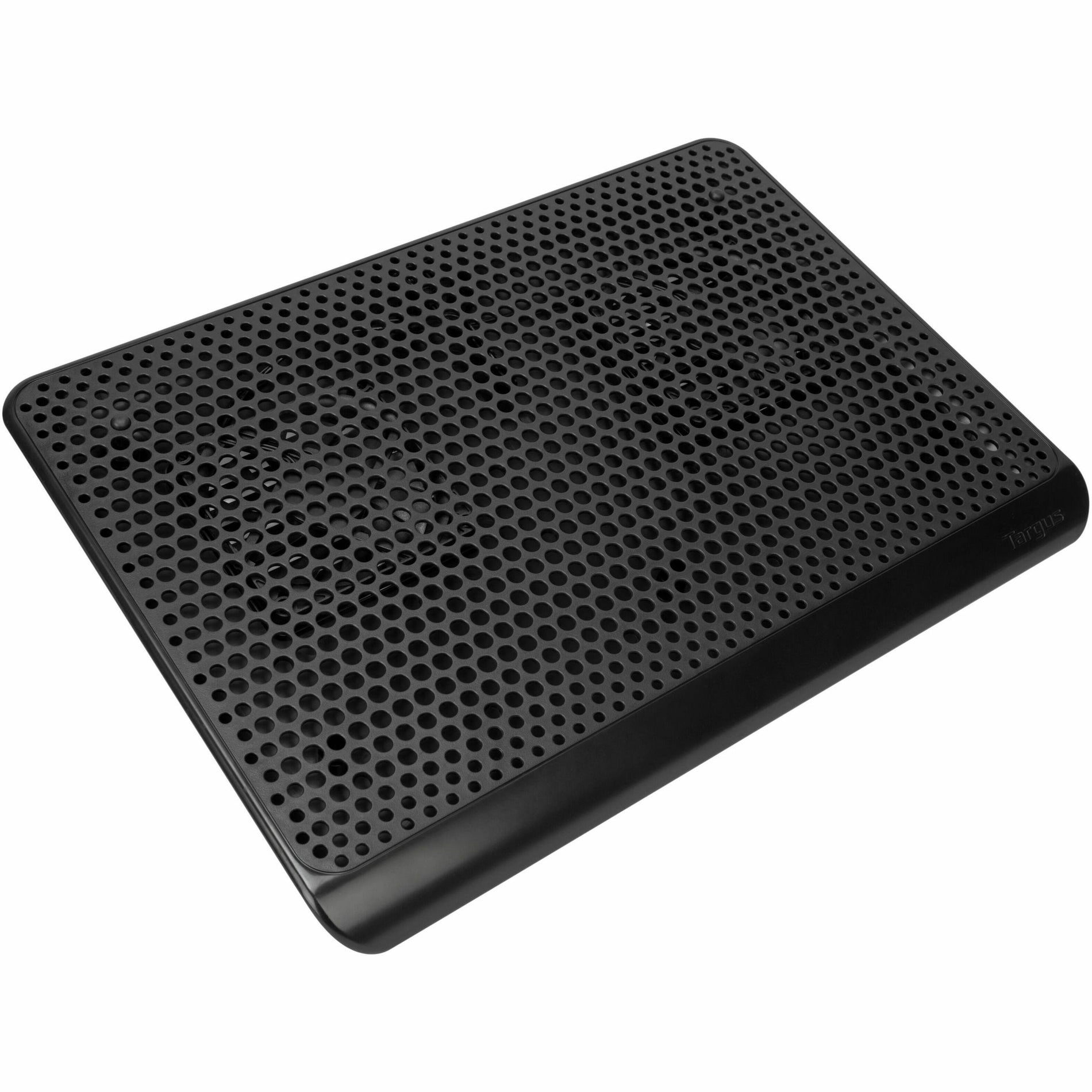 Top view of black laptop cooling pad showing honeycomb ventilation pattern-alternate-image1