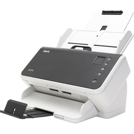 Front view of Kodak Alaris S2070 desktop scanner showing control panel and paper feed tray