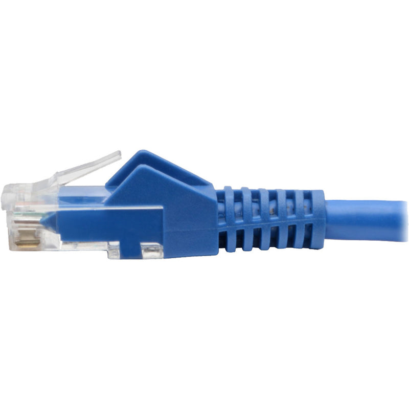 Close-up side view of Cat6 cable connector showing construction details