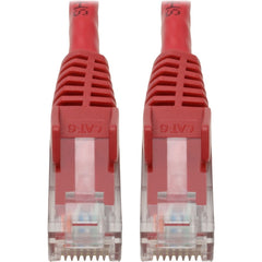 Tripp Lite Premium Cat6 Network Cable, Snagless UTP Patch, 1Gbps, Gold-Plated RJ45 M/M, Strain Relief, Crosstalk Protection, Red, 6-inch - N201-06N-RD (Lifetime Warranty)