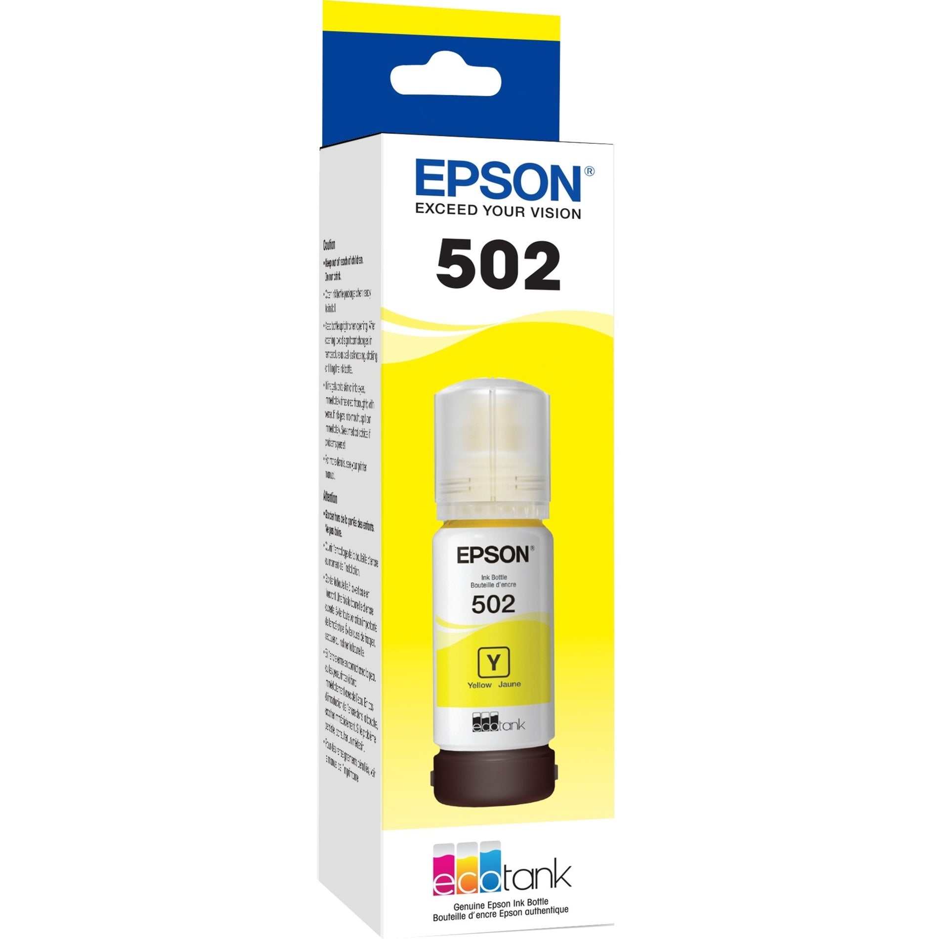 Epson T502 T502420-S Yellow Ink Bottle - Ink Refill Kit for Epson WorkForce EcoTank Printers