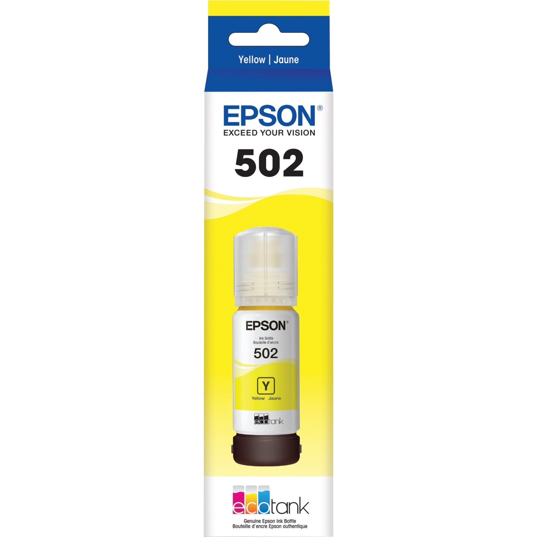 Epson T502 T502420-S Yellow Ink Bottle - Ink Refill Kit for Epson WorkForce EcoTank Printers