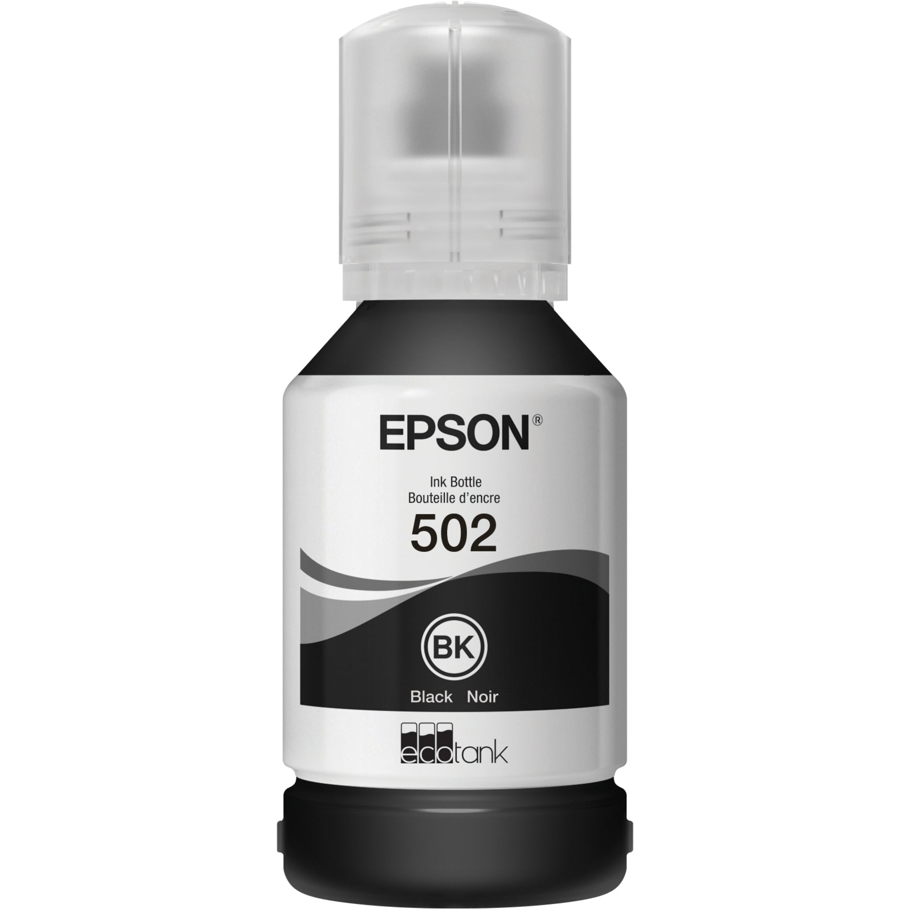 Epson T502 T502120-S Black Ink Bottle - Ink Refill Kit for Epson WorkForce EcoTank Printers