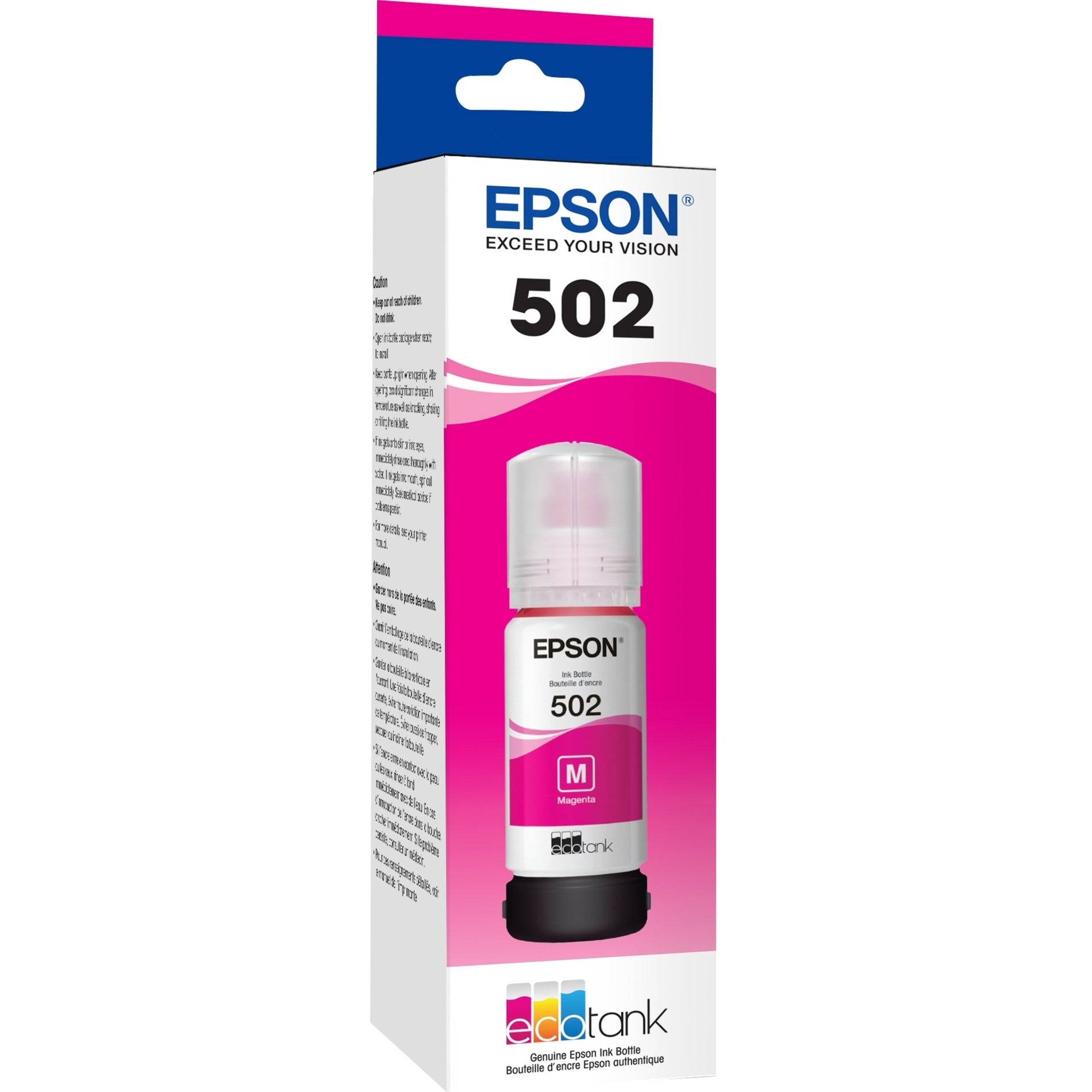 Epson T502 T502320-S Magenta Ink Bottle - Tinten-Nachfüll-Set für Epson WorkForce EcoTank Drucker